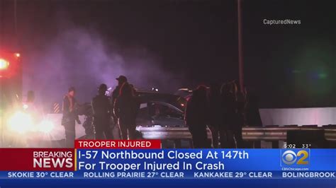 northbound closed   street  trooper injured  crash youtube