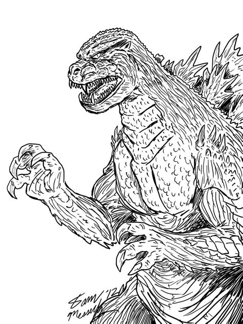 godzilla coloring pages coloring home