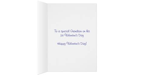 grandson st valentines day greeting card zazzle