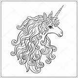 Coloring Unicorn Pages Outline Drawing Illustration Sloth Adult Book Outlines Forest Stock Lovely Template sketch template
