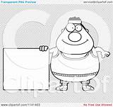 Gym Cartoon Plump Sign Man Outlined Coloring Clipart Vector Transparent Illustration Cory Thoman Background Area sketch template