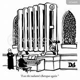 Organist Church Cartoon Baroque Dernavich Drew Drawing Again Organ Cartoons Comics Funny sketch template