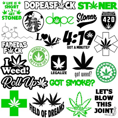 decal sticker pack lot wholesale weed marijuana etsy