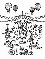 Circus Coloring Pages Printable Museprintables Kids Sheets Carnival Print Themed Theme sketch template