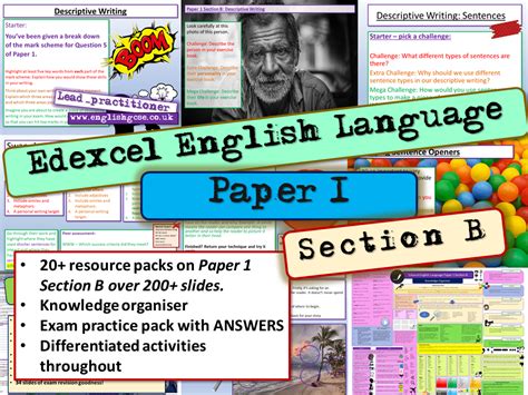 edexcel paper  exemplars english language paper  section  www