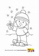 Zima Kolorowanki Dzieci Winter Dla Christmas Na Kolorowanka Zimowe Coloring Do Malowanki Pages śniegu Dziewczynka Pory Roku Colors sketch template