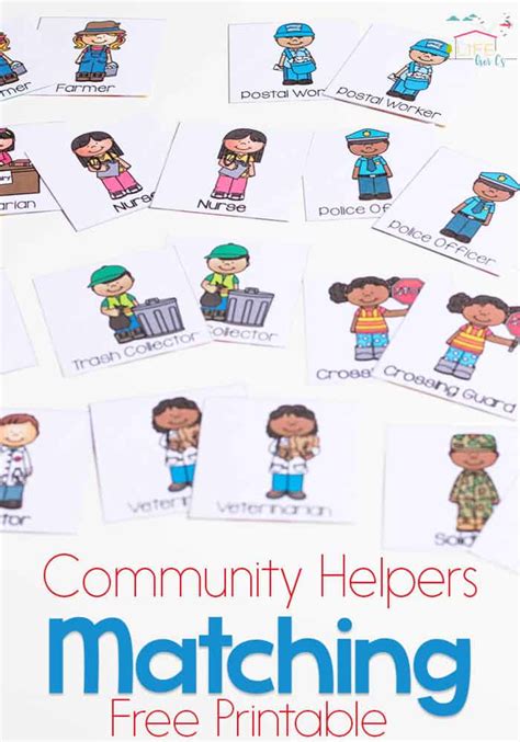 community helpers matching game  preschoolers life  cs