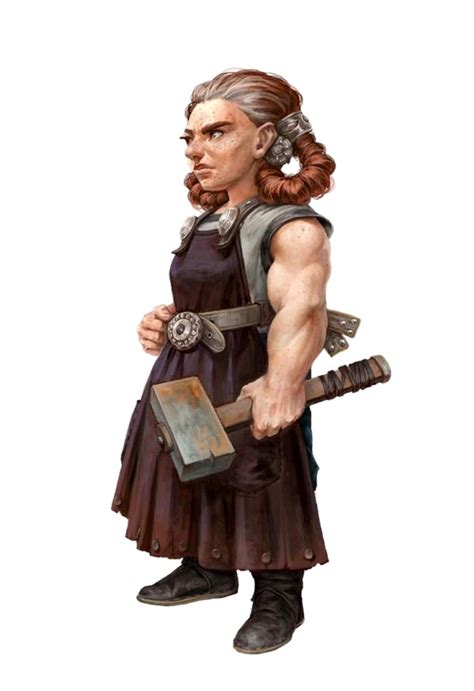 Female Dwarf Cleric Blacksmith Kelda Halrig Pathfinder