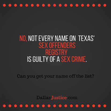 Texas Sex Offender Registry List Is Huge But Not Every Listed Sex