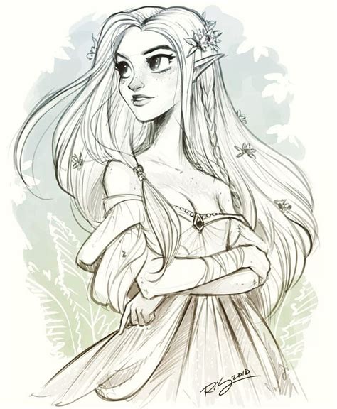 female elf drawing google search elf drawings fantasy drawings