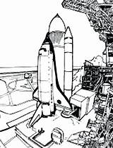 Space Coloring Shuttle Pages Nasa Printable Getcolorings Getdrawings sketch template