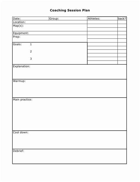 football session plan template unique session plan template business