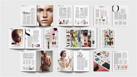beauty layouts  vogue magazine behance