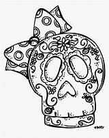 Dia Los Muertos Coloring Pages Skulls Kindpng sketch template