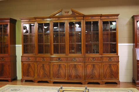 large mahogany china cabinet  door breakfront ebay