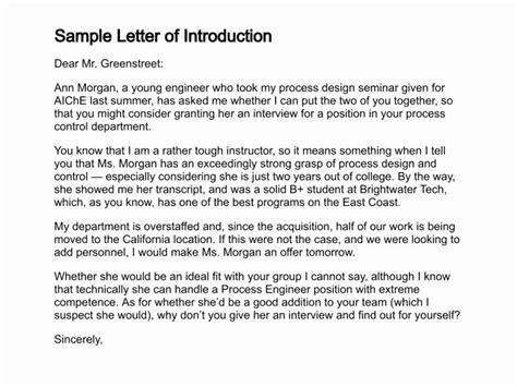 introduction letter sample  document template
