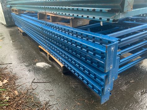 blue heavy duty industrial pallet racking  auctions