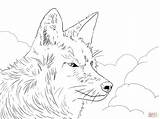 Coyote Coloring Pages Wolf Head Moon Howling Printable Easy Color Drawing Animals Colouring Opress Savage Getdrawings Super Supercoloring Real Online sketch template