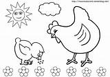 Poussin Poule Rousse Oeuf Colorier Paques Maternelle Ses Sortant Pâques Activité sketch template