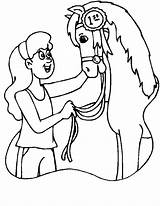 Colorare Disegno Cavalli Bambina Cavallo Stilizzato Ragazza Gratis360 Atlar Accarezza Fotosearch Felice Fattoria Significa Sogni sketch template