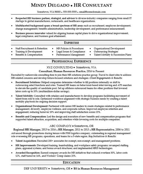 consulting resume sample monstercom