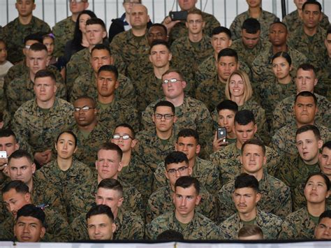 Male And Female Us Marines Begin Training Together At Boot Camp For
