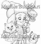 Carol Singers Budek Mariola Coloring Printable sketch template
