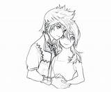 Coloring Pages Anime Chibi Couple Line Emo Cute Girl Getcolorings Getdrawings Colorings sketch template