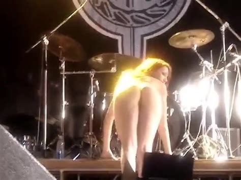 Sexy Girls Flashing Public Nude Rock Concert Striptease