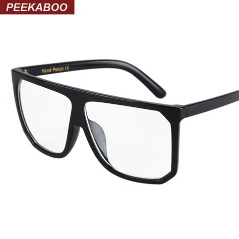 Peekaboo Newest Cheap Black Big Square Glasses Frames