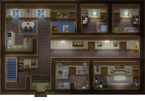 interior modern  ladyleknaat pixel art design tabletop rpg maps