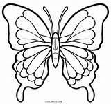 Butterfly Coloring Pages Wings Color Getcolorings Printable Simple sketch template