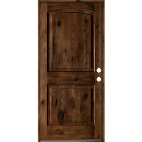 krosswood doors      rustic knotty alder arch top provincial