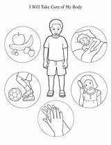 Body Coloring Pages Parts Human Preschool Care Healthy Kids Take Colouring Icarly Printable Will Worksheet Bodies Print Kindergarten Taking Dixie sketch template