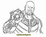 Coloring Thanos sketch template