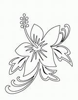 Coloring Hawaiian Flower Pages Popular sketch template