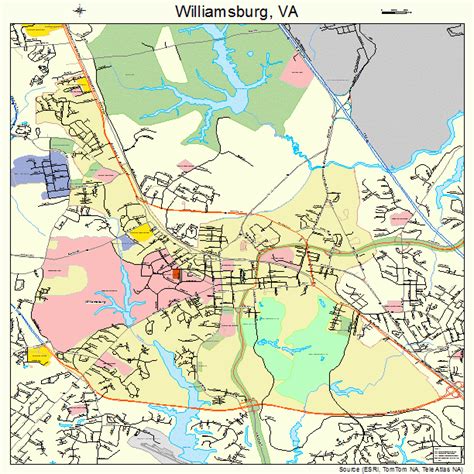 williamsburg virginia street map