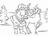 Reindeer Coloring Pages Drawing Christmas Rudolph Kids Red Nosed Fingerprint Printable Handprint Santa Outline Elk Cartoon Getcolorings Color Thingkid Running sketch template