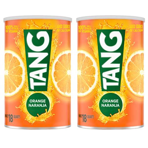 Buy Tang Orange Naturally Flavored Powdered Soft Drink Mix 2 Ct Pack