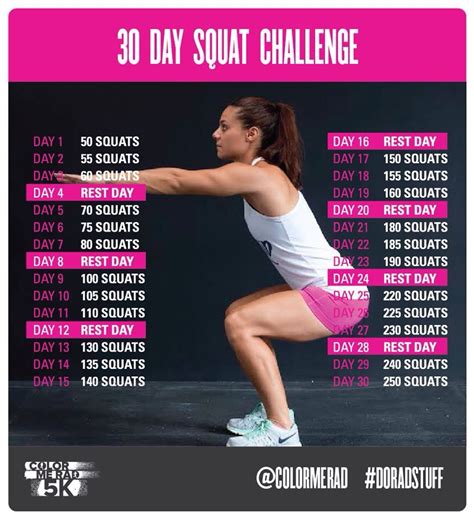 30 days squats challenge squat workout squats squat challenge