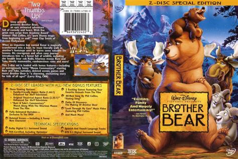 brother bear  dvd scanned covers brother bear front dvd