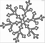 Snowflake Coloring Printable Pages Easy Winter Simple Christmas Kids Top sketch template