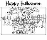 Halloween Coloring Happy Pages sketch template