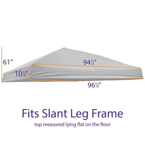 impact canopy replacement quest canopy top fits    slant leg pop  light gray