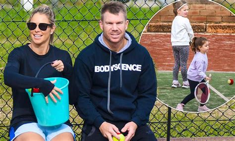 david and candice warner cheer on their daughters ivy mae six and