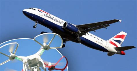 ba flight carrying  hit  drone  heathrow daily star