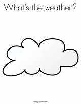 Coloring Weather Cloudy Cloud Print Twistynoodle Ll Whats sketch template