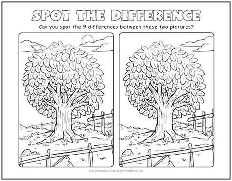shade tree spot  difference picture puzzle picture puzzles hidden