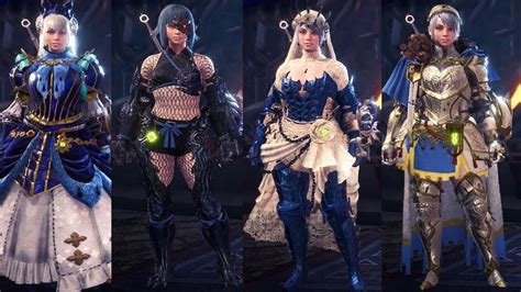 mhw iceborne  female armor montage master rank youtube female armor montage female