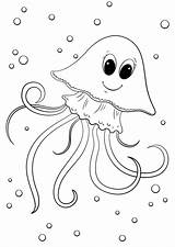 Medusa Jellyfish Colorear Qualle Meduse Supercoloring Disegno Medusas Pesce Desenho sketch template